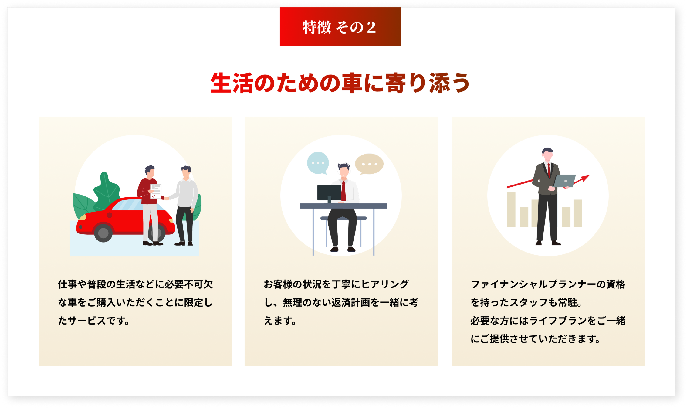 生活のための車に寄り添う